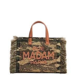 Rue Madame Camouflage Mini Tote With Rhinestone Accents - NWT